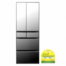 HITACHI R-HW620WS-X 6 DOOR CRYSTAL MIRROR FRIDGE(611L)(Energy Efficiency Class 3)